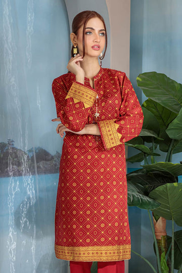Bonanza Satrangi Red Lawn Suit Aso222p01 Summer Collection 2022 Online Shopping
